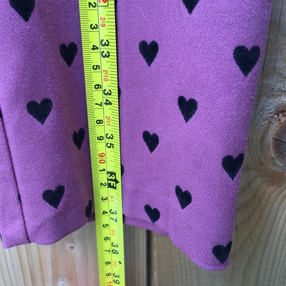 Topshop Heart Cropped Pants. Dusty Rose with black hearts. Women’s US 8 … - Picture 11 of 16